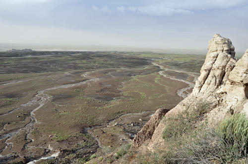 Looking down from Blue Mesa Overlook